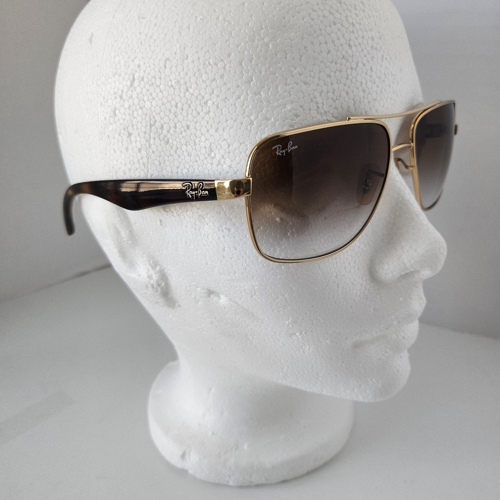 NEW Ray-Ban Gold frame Brown lens sunglasses with original case - Picture 4 of 9